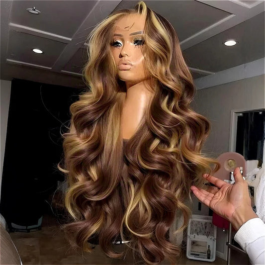 Honey Blonde Ombre Human Hair Lace Wig
