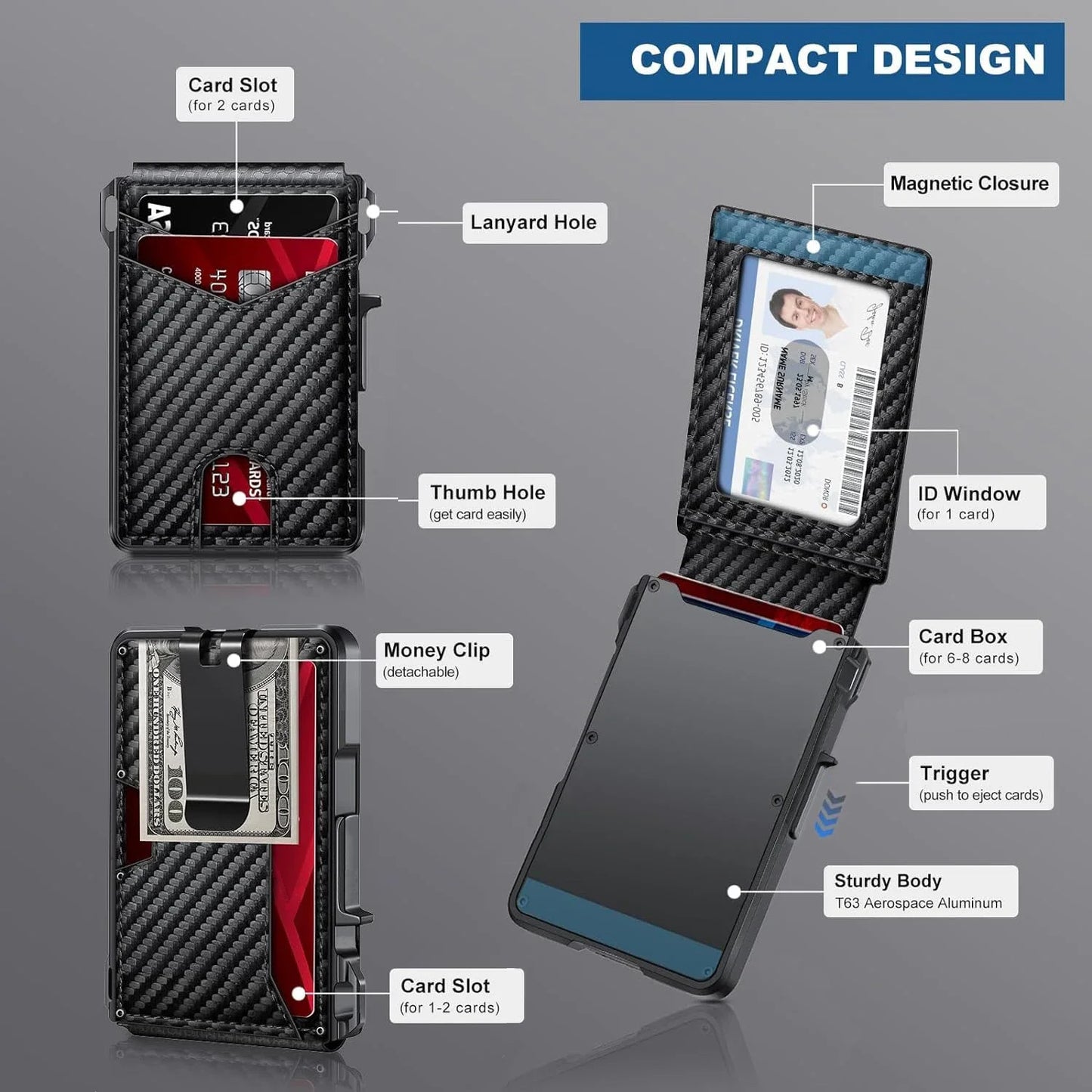 Slim Secure Pop-Up Card Wallet