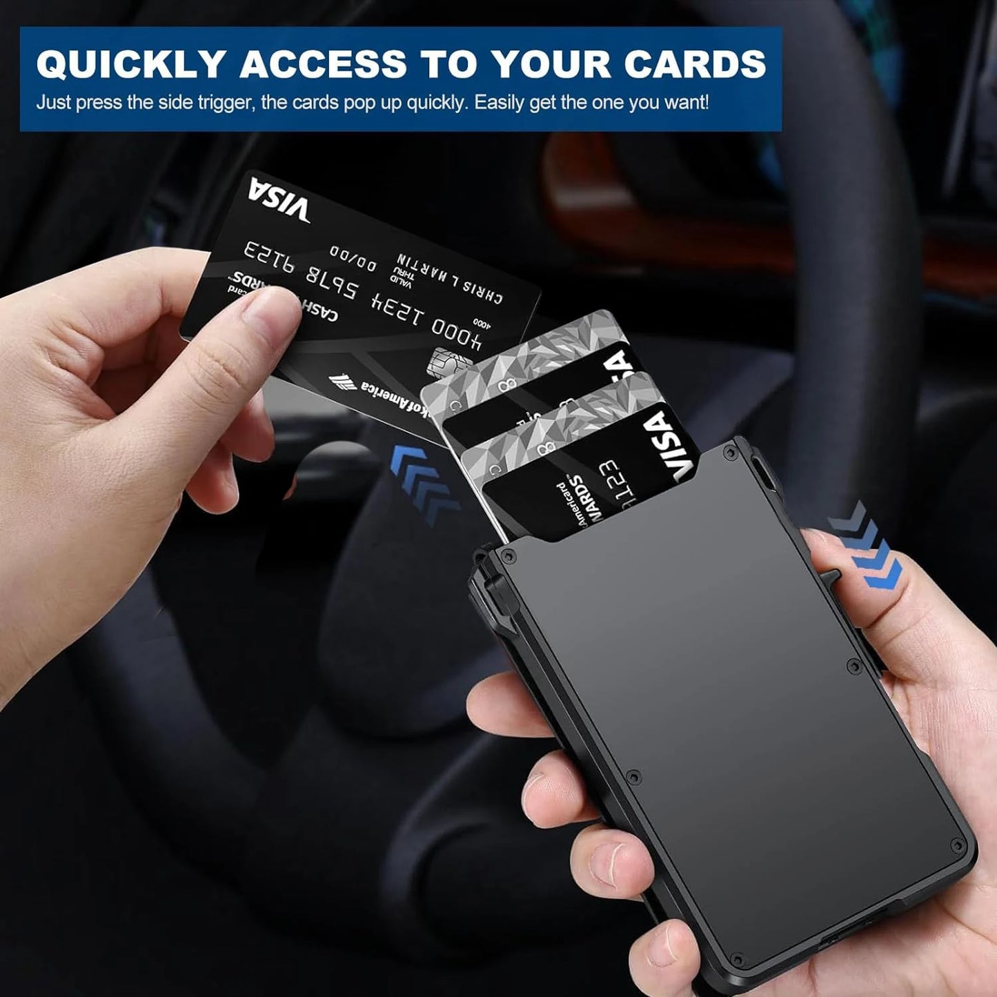 Slim Secure Pop-Up Card Wallet