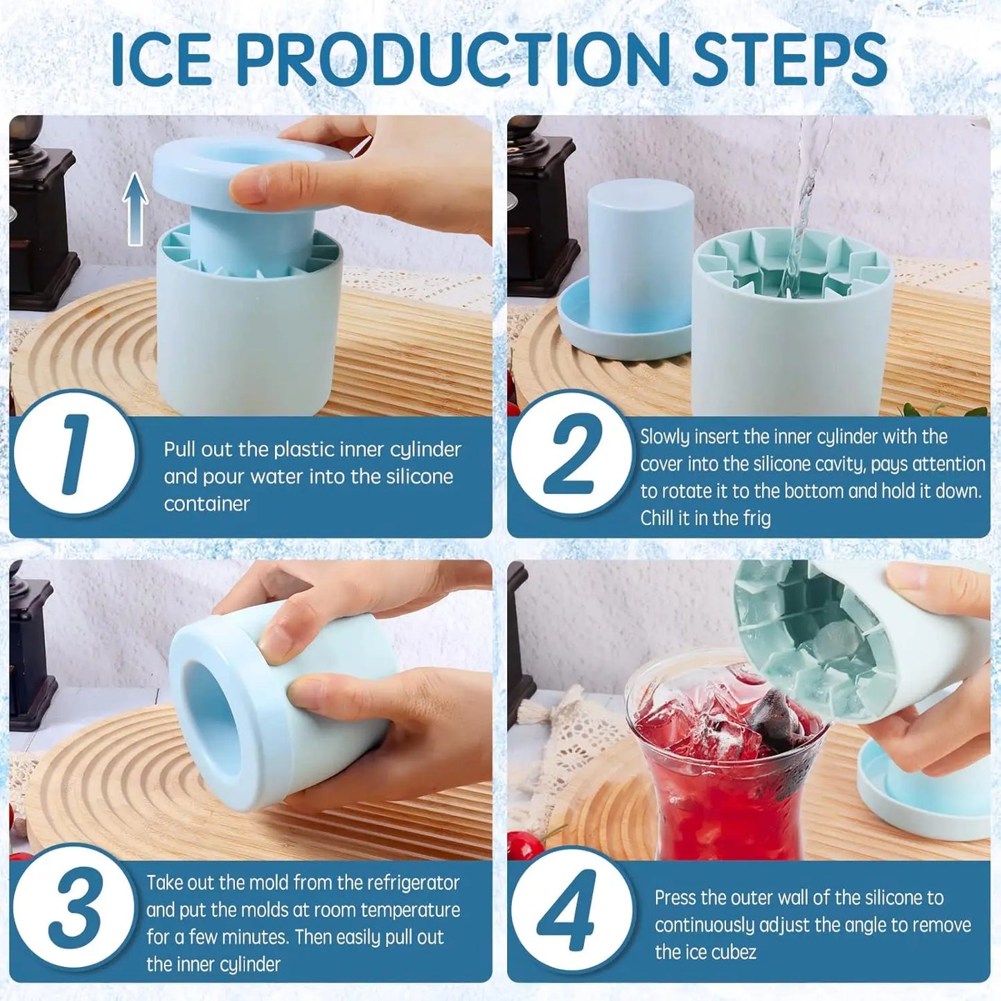 Chic Cylinder Ice Cube Mold
