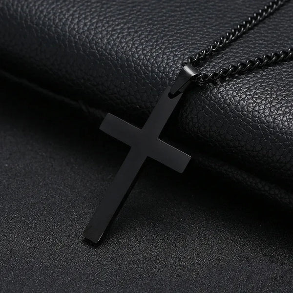 Vintage Gothic Cross Pendant Necklace