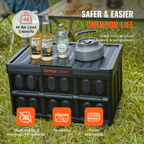 Stackable Collapsible Storage Crates Set