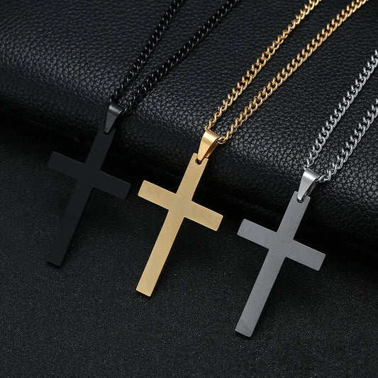 Vintage Gothic Cross Pendant Necklace